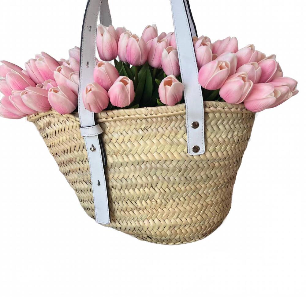 NEW MIRAMAR STORE straw french basket bag in beige